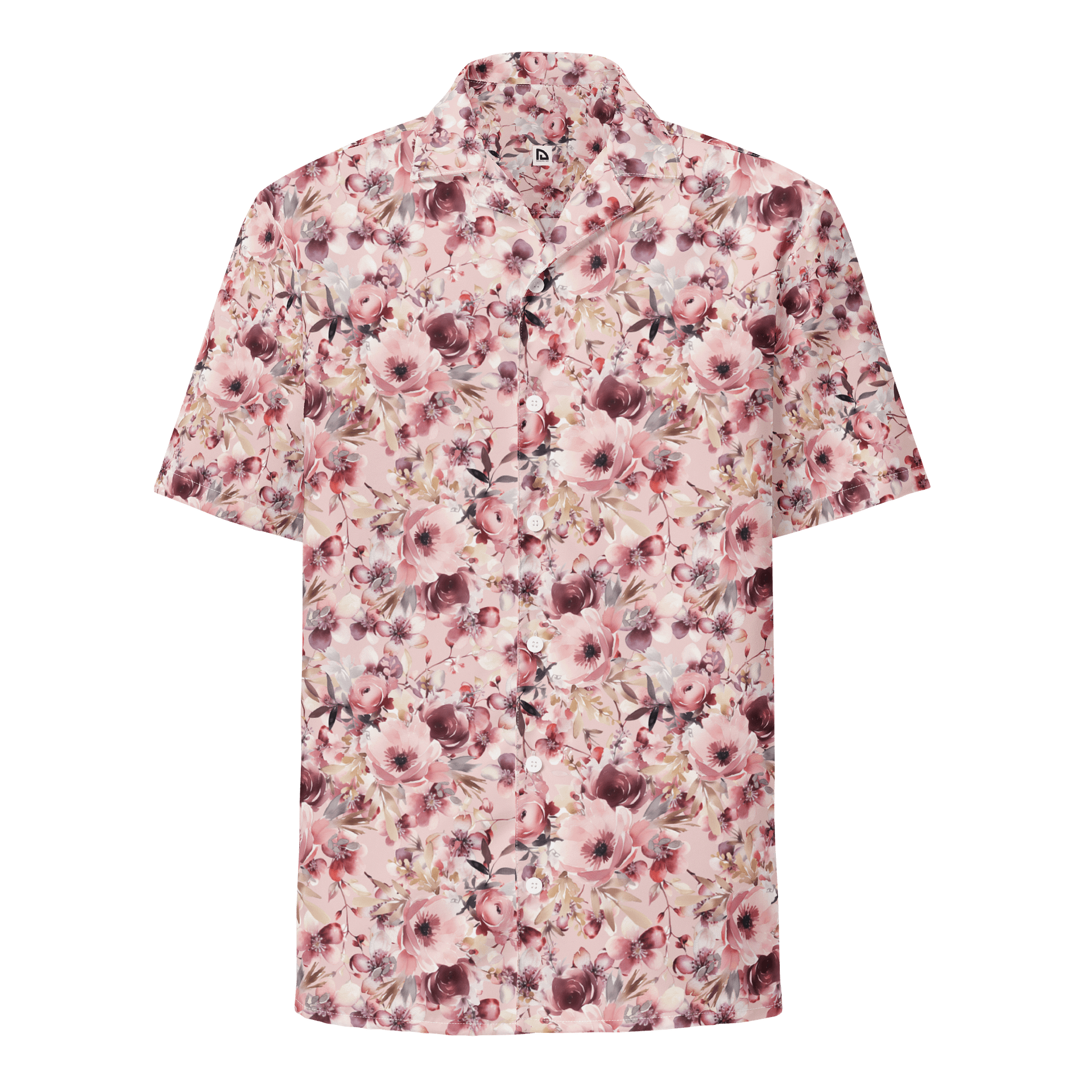 Pink Roses Garden Hawaiian Shirt product image (1)
