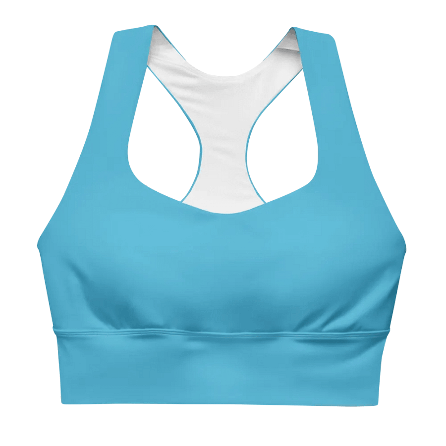 Sky Blue Serenity Longline Sports Bra product image (1)