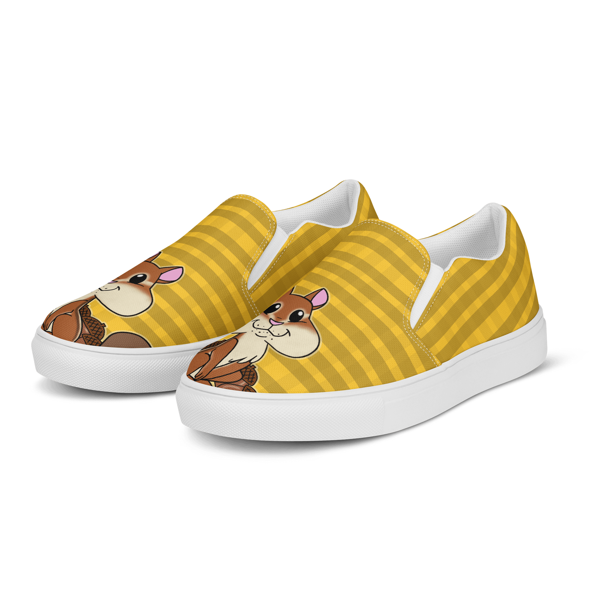 "Cheeky Chipmunk" - Women's Slip-On Canvas Shoes product image (3)
