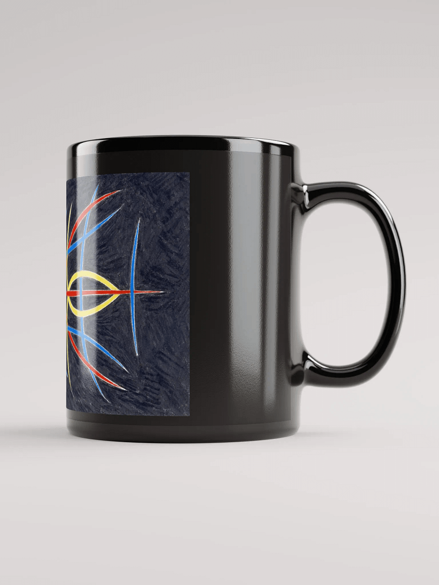 Pinstripe One Black Glossy Mug product image (4)