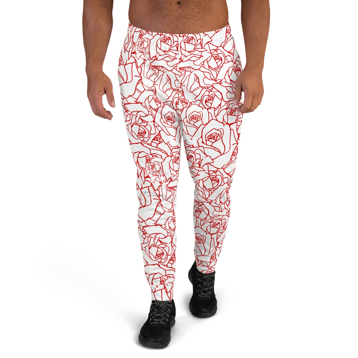 Loads of Roses · white-red joggers product image (1)