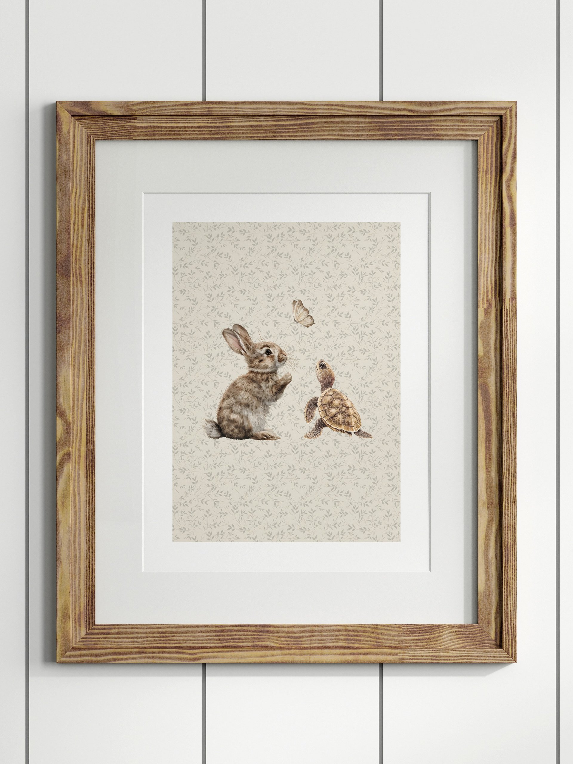 Boho Bunny and Turtle Nursery Print product image (1)