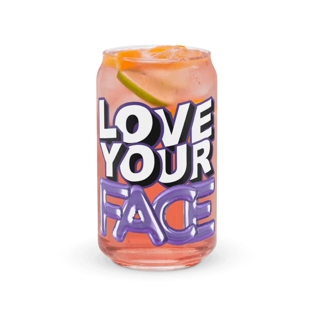 Love Your Face Can-Shaped Glass product image (7)