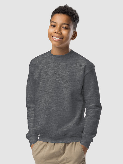 Photo showing Gildan Youth Crew Neck Sweatshirt