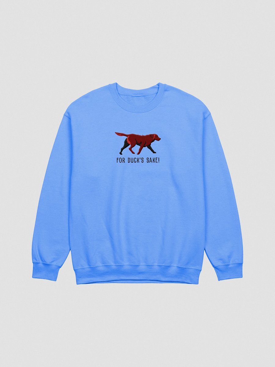 For Duck's Sake! Sweatshirt (Embroidered) of a Chesapeake Bay Retriever(Brown) product image (7)