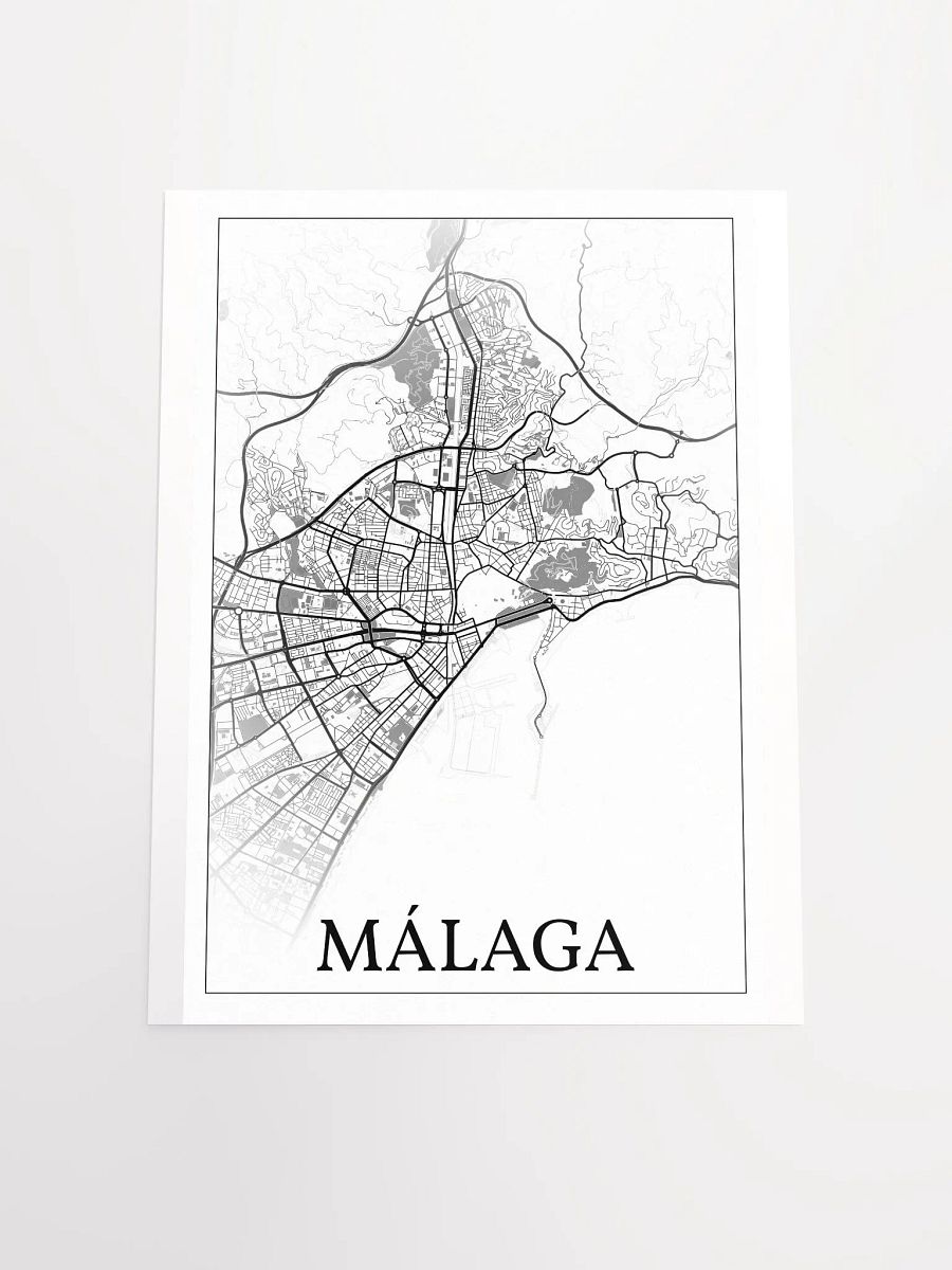 Málaga, Spain, city map print product image (17)