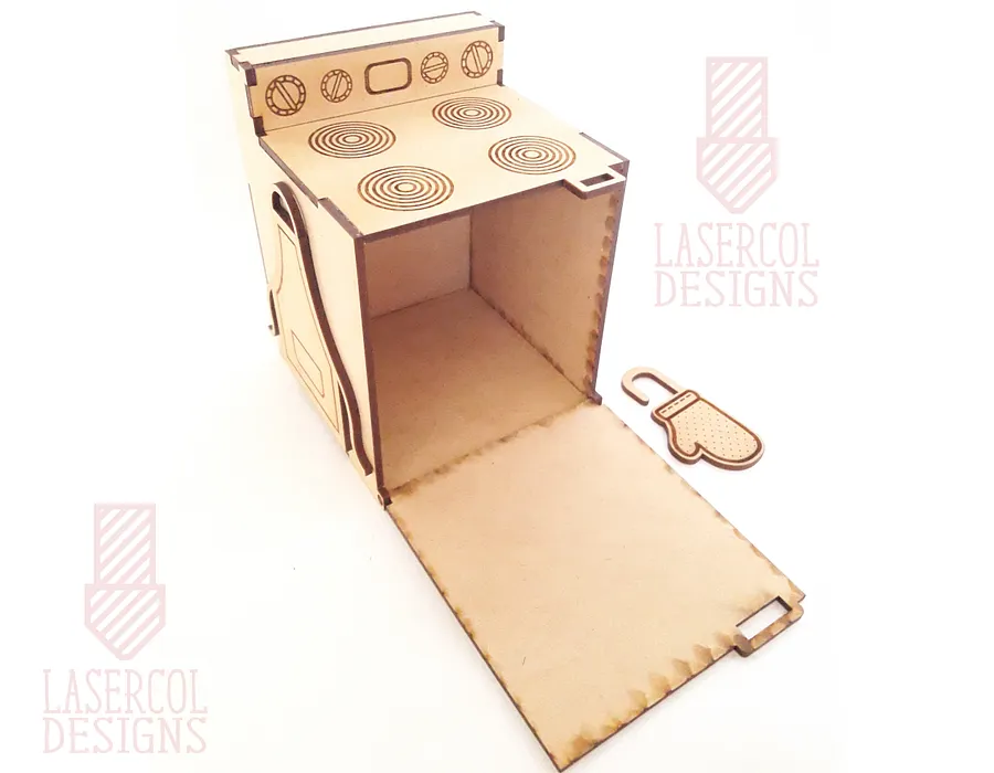 Oven Shaped Box - Laser Cut Files product image (4)