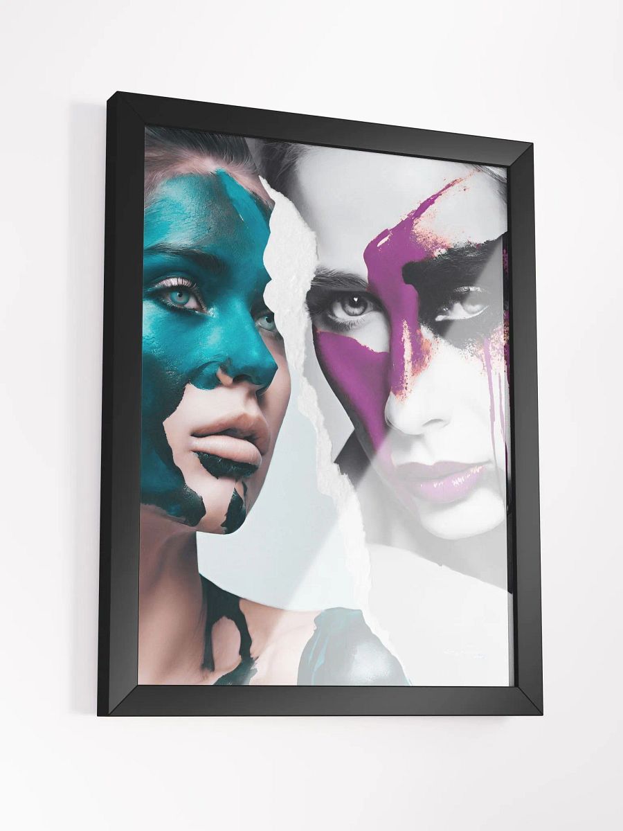 Living in Colors | Turquoise, purple and beyond | Framed Collage Painting product image (4)