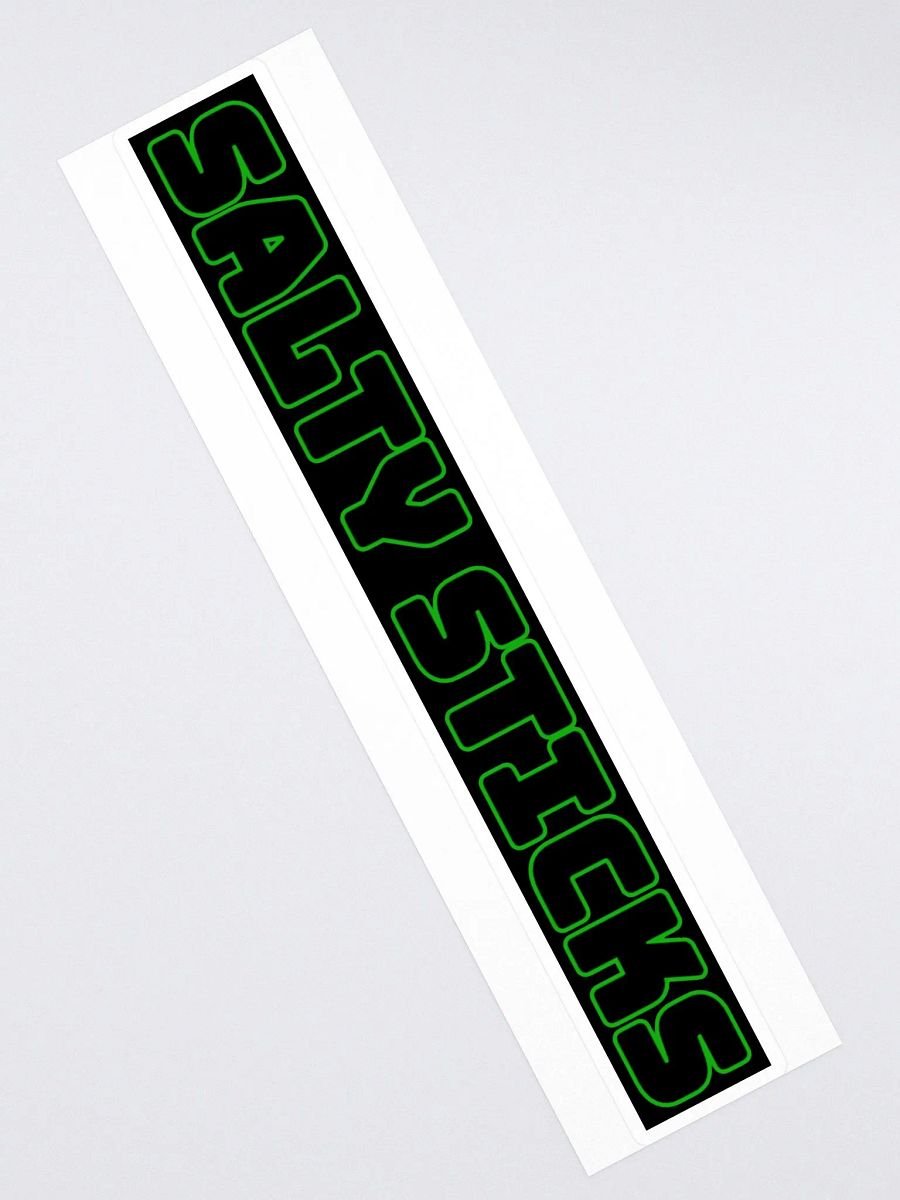 Salty Sticks Sticker (Green on Black) product image (2)