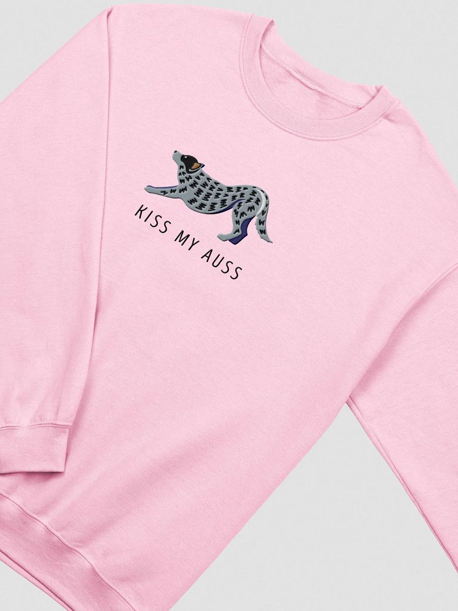 Kiss My Auss Sweatshirt (Embroidered) of an Australian Cattle Dog(Blue Heeler 2) product image (5)