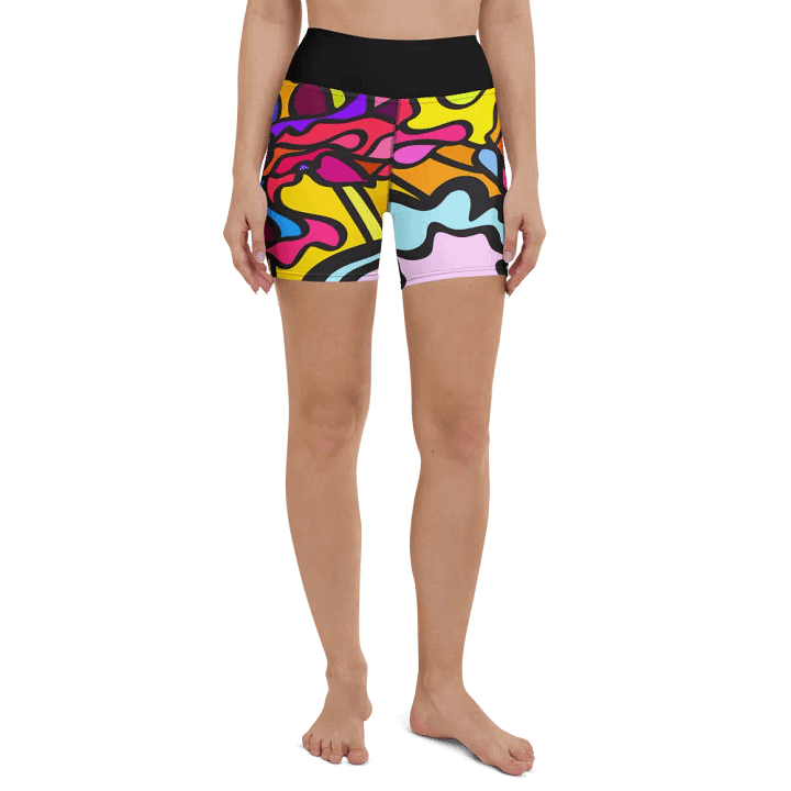 Vibrant Energy Yoga Shorts - Wave at Sunset product image (2)