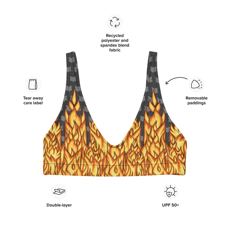 Flames of Burnette Bikini Top product image (9)