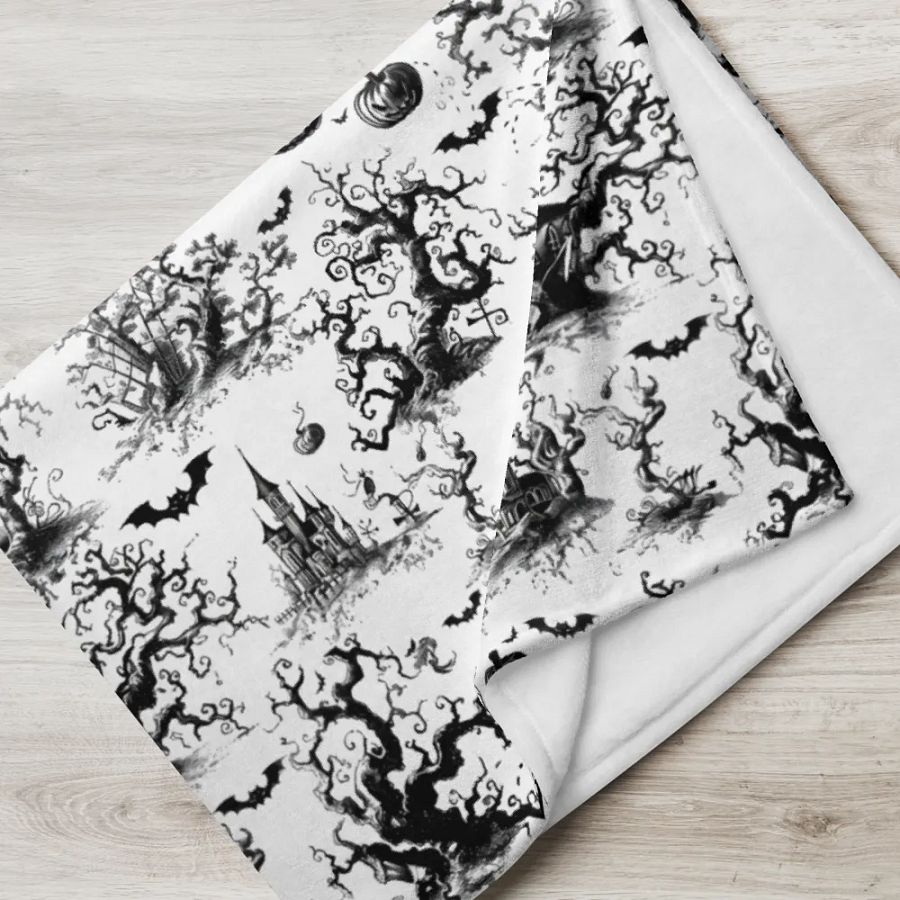 Halloween Black And White Blanket product image (5)