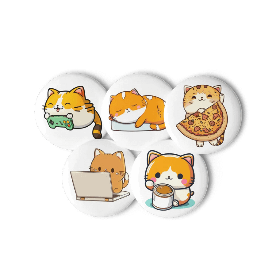 Adorable Cat Pin Button Set product image (11)