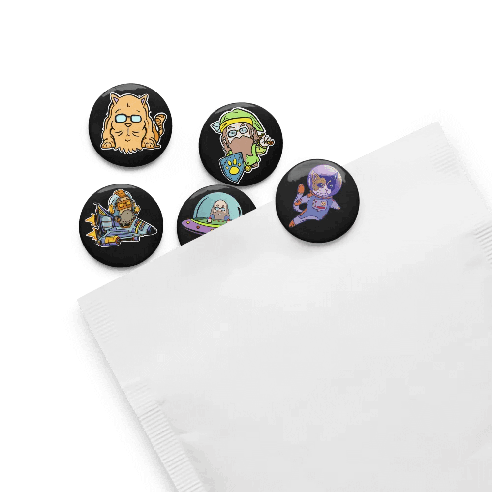 Set of 5 Badges (Black) product image (13)