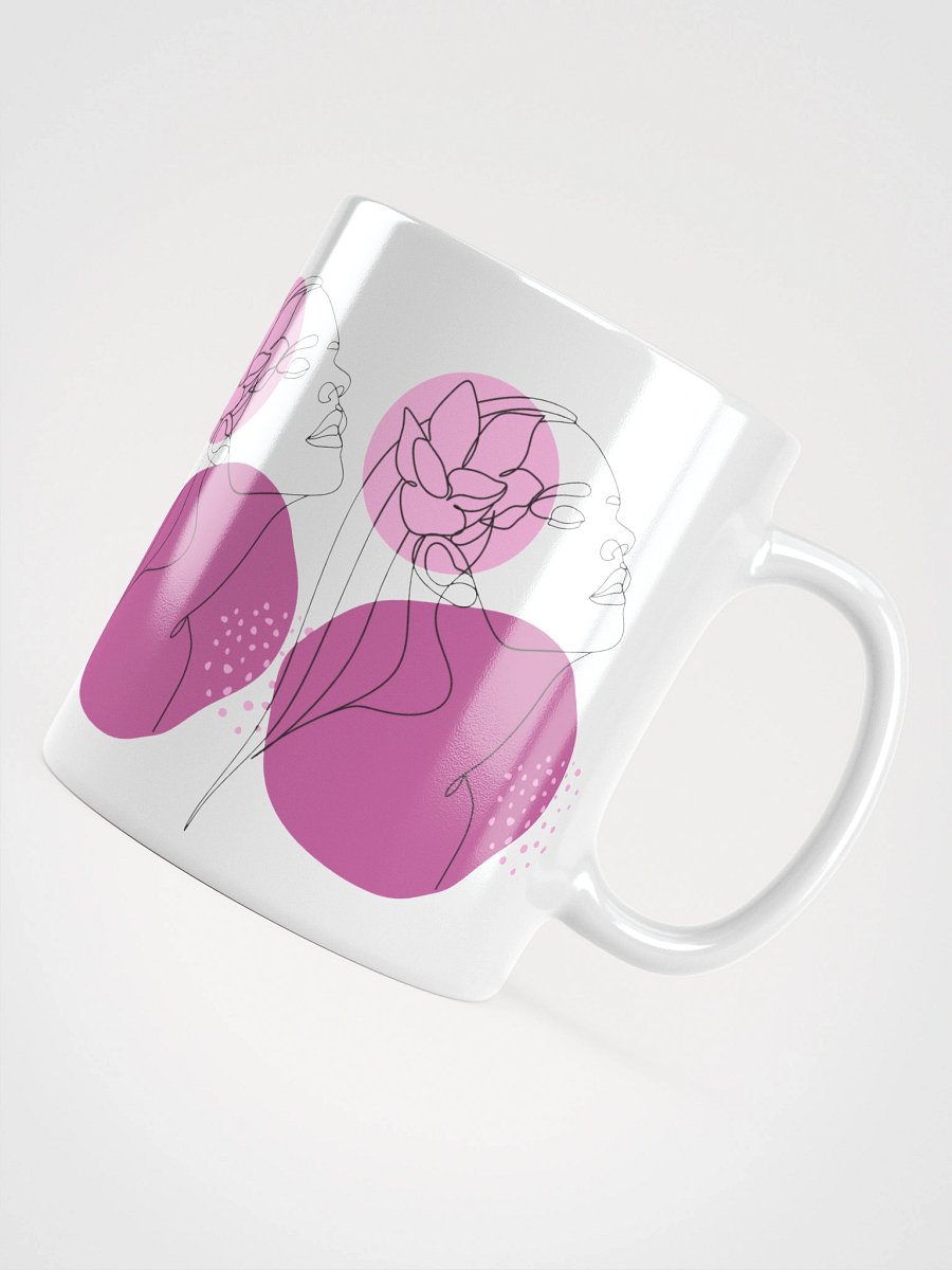 Mug Blanc Equilibre Femme - Fuchsia - Souffle Optimiste - Idée Cadeau Raffiné product image (4)