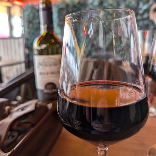 A good wine, and it's pouring down outside