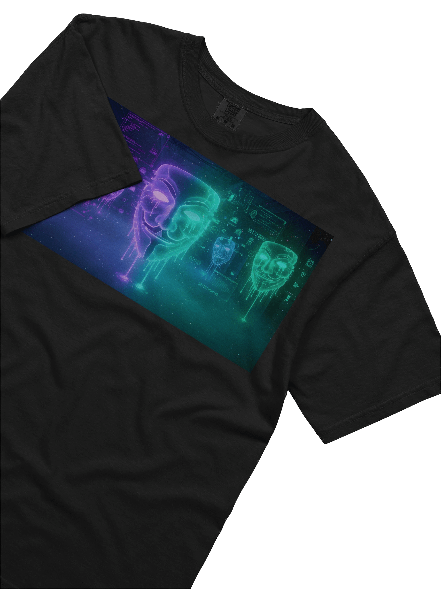 Holographic Anonymous Graphic T Shirt product image (5)