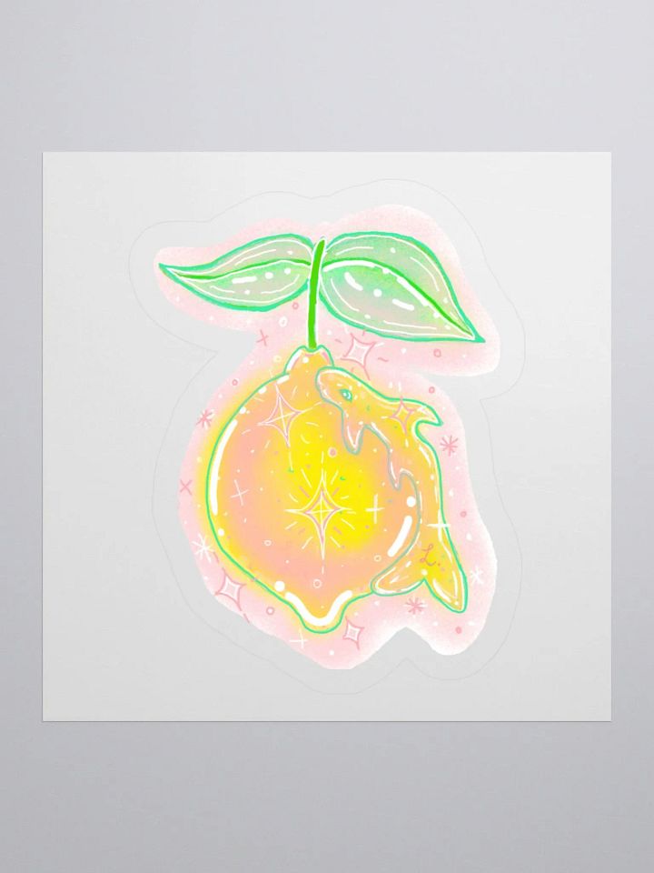 Whimsical Lemon Shark Kiss Cut Stickers product image (2)
