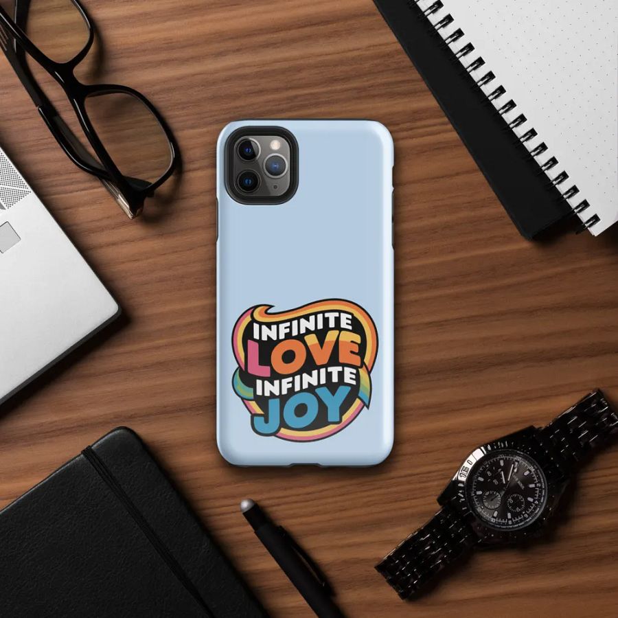 Infinite Love Infinite Joy Tough Case for Iphone (Blue) product image (7)