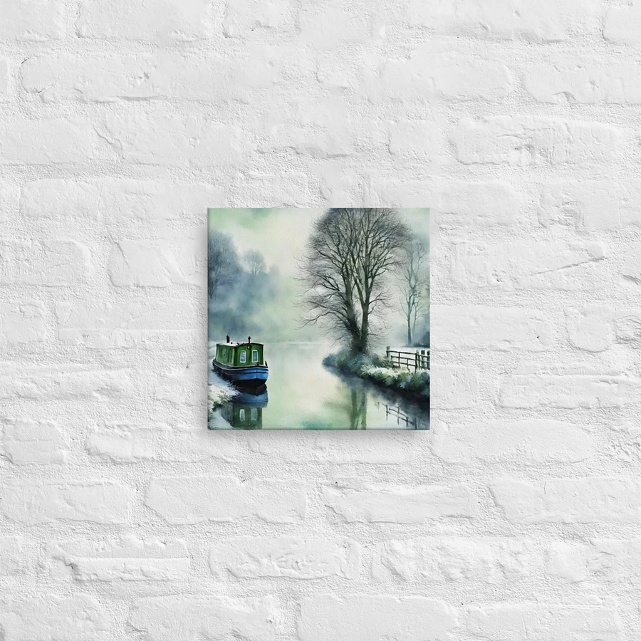 Narrow Boat In Winter Watercolour Wall Art product image (12)