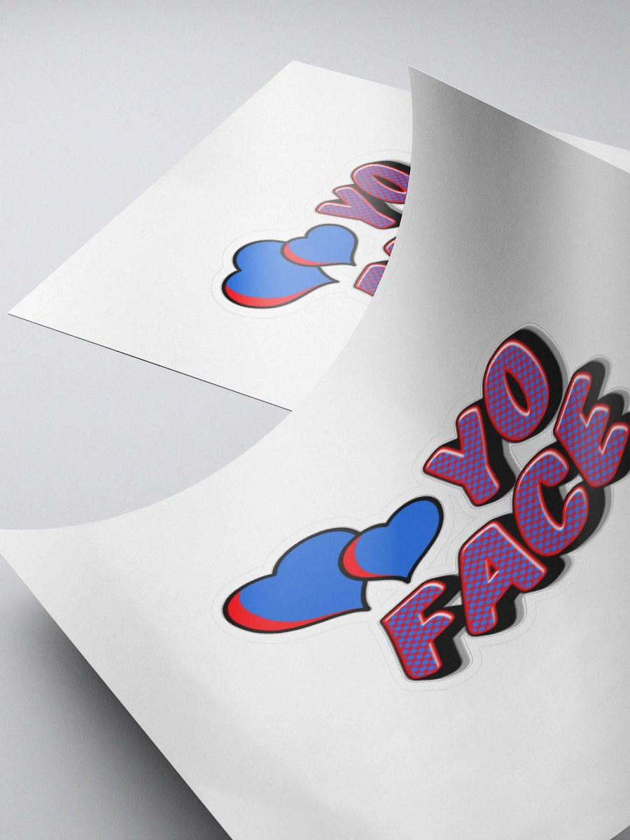 blue Love yo face sticker product image (4)