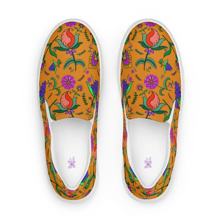 Kalamkari Floral Canvas Slip Ons product image (2)