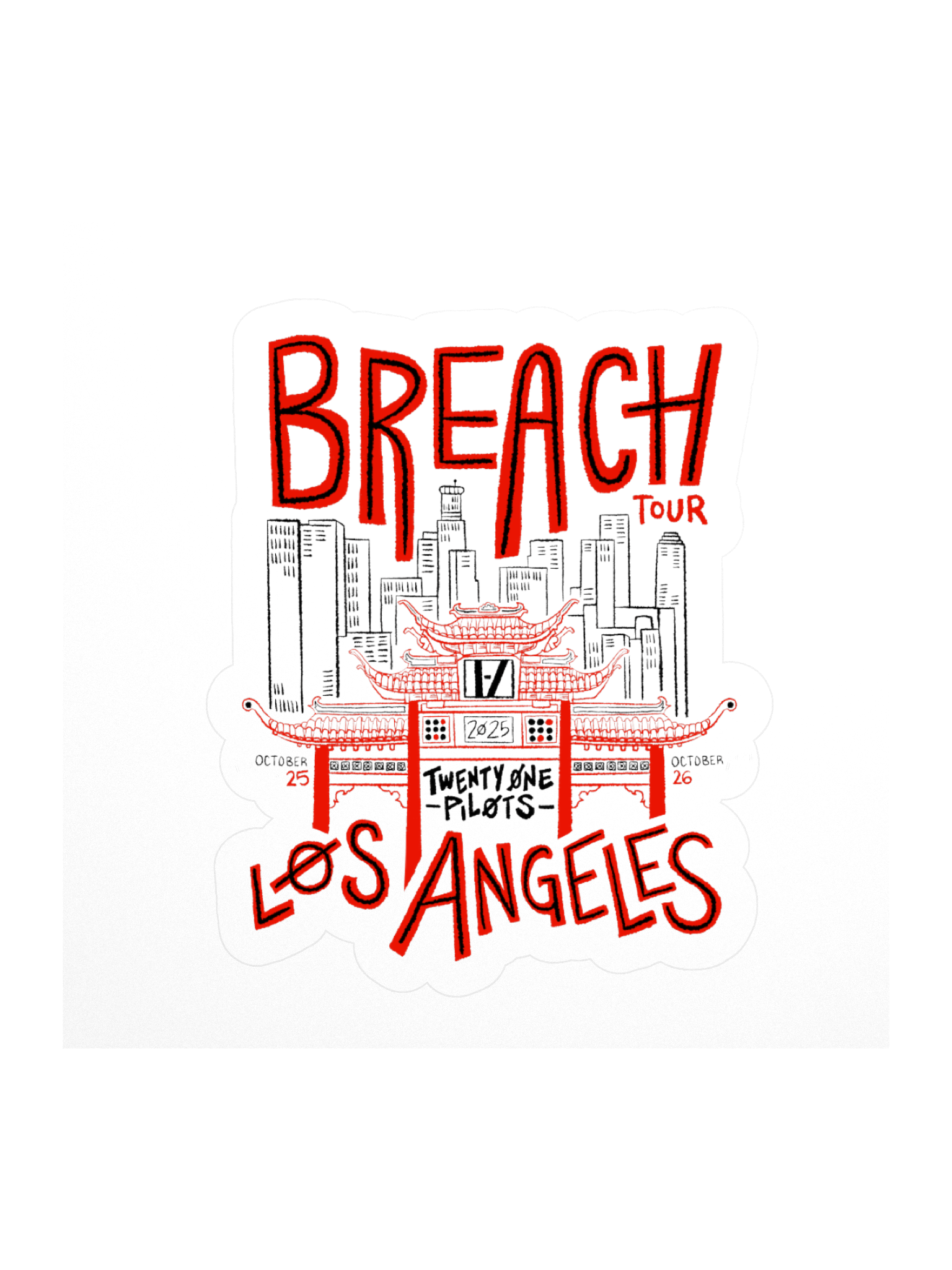 Breach LA Kiss Cut Design Sticker product image (1)