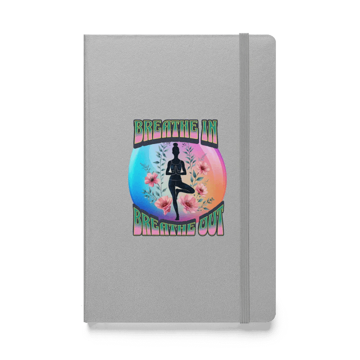 Breathe In Breathe Out Yoga Prana Bound Inspired Hardcover Notebook product image (1)