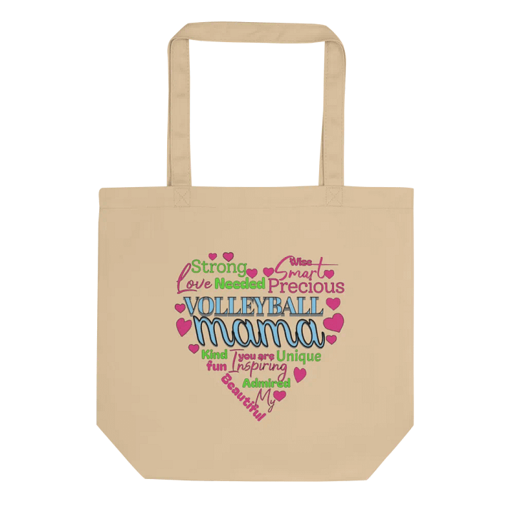 Heart Volleyball Mama Word Art Tote Bag product image (1)