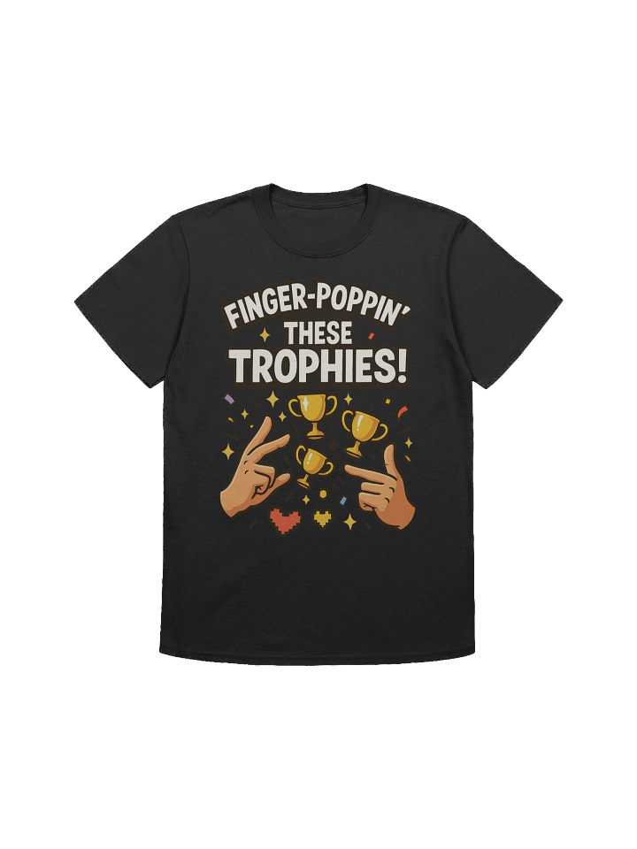 Finger-Poppin’ These Trophies – Funny PlayStation Gamer Achievement T-Shirt product image (1)