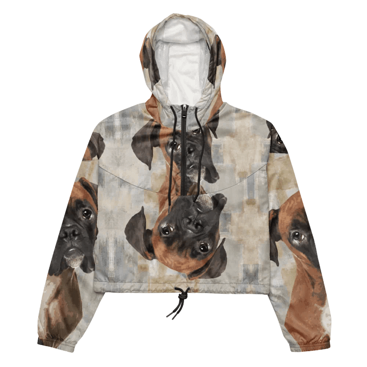 Boxer Face Patterned Women's Windbreaker product image (2)