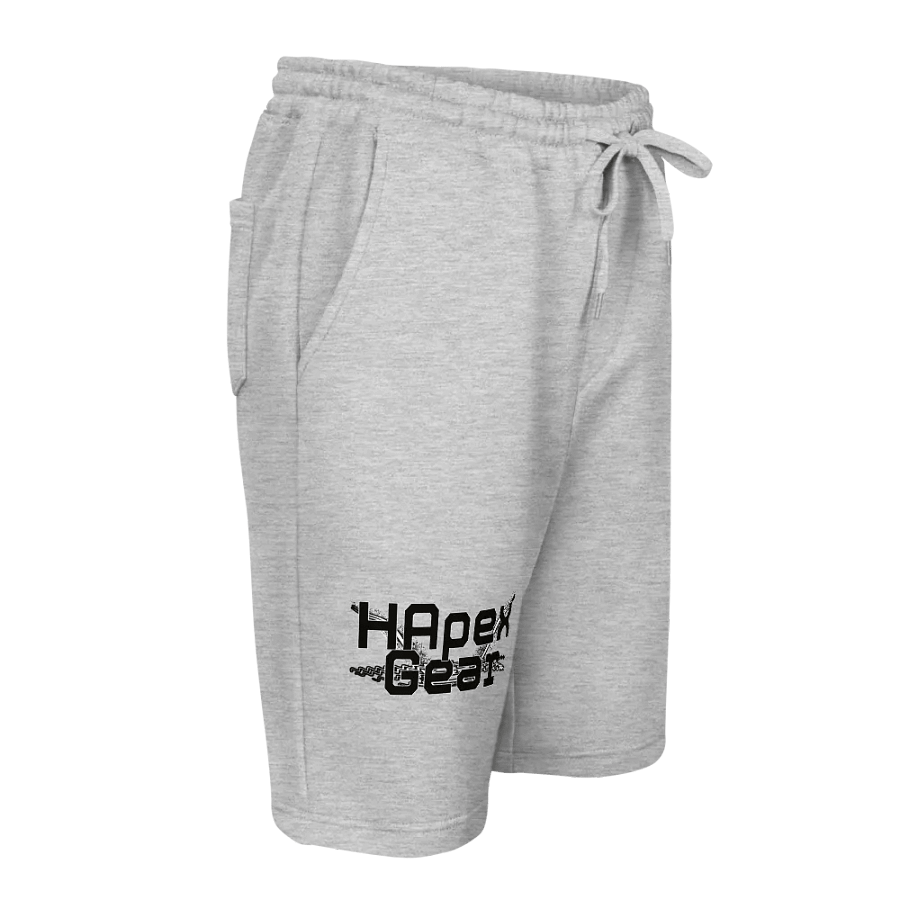 Black HApex Gear White Logo Men's Fleece Shorts product image (8)