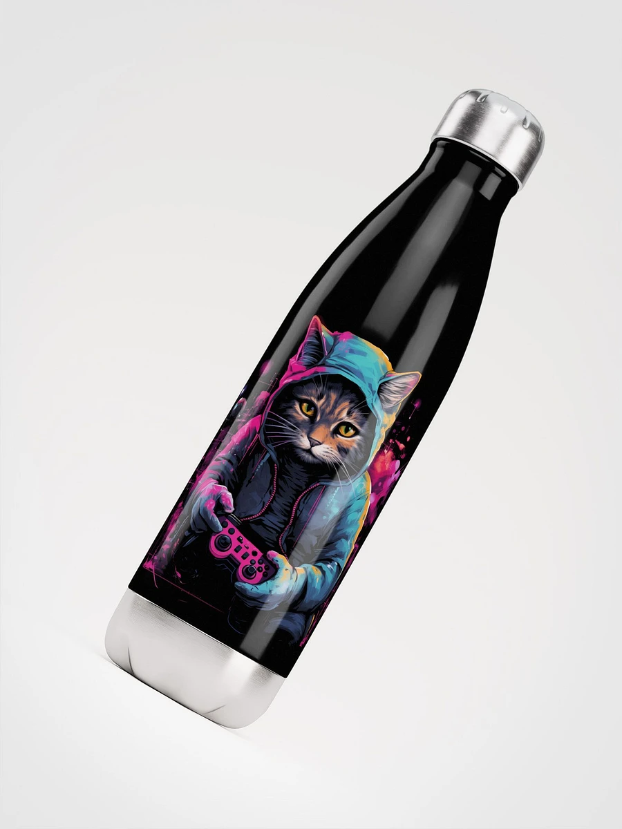 Gamer Cat Stainless Steel Water Bottle product image (4)