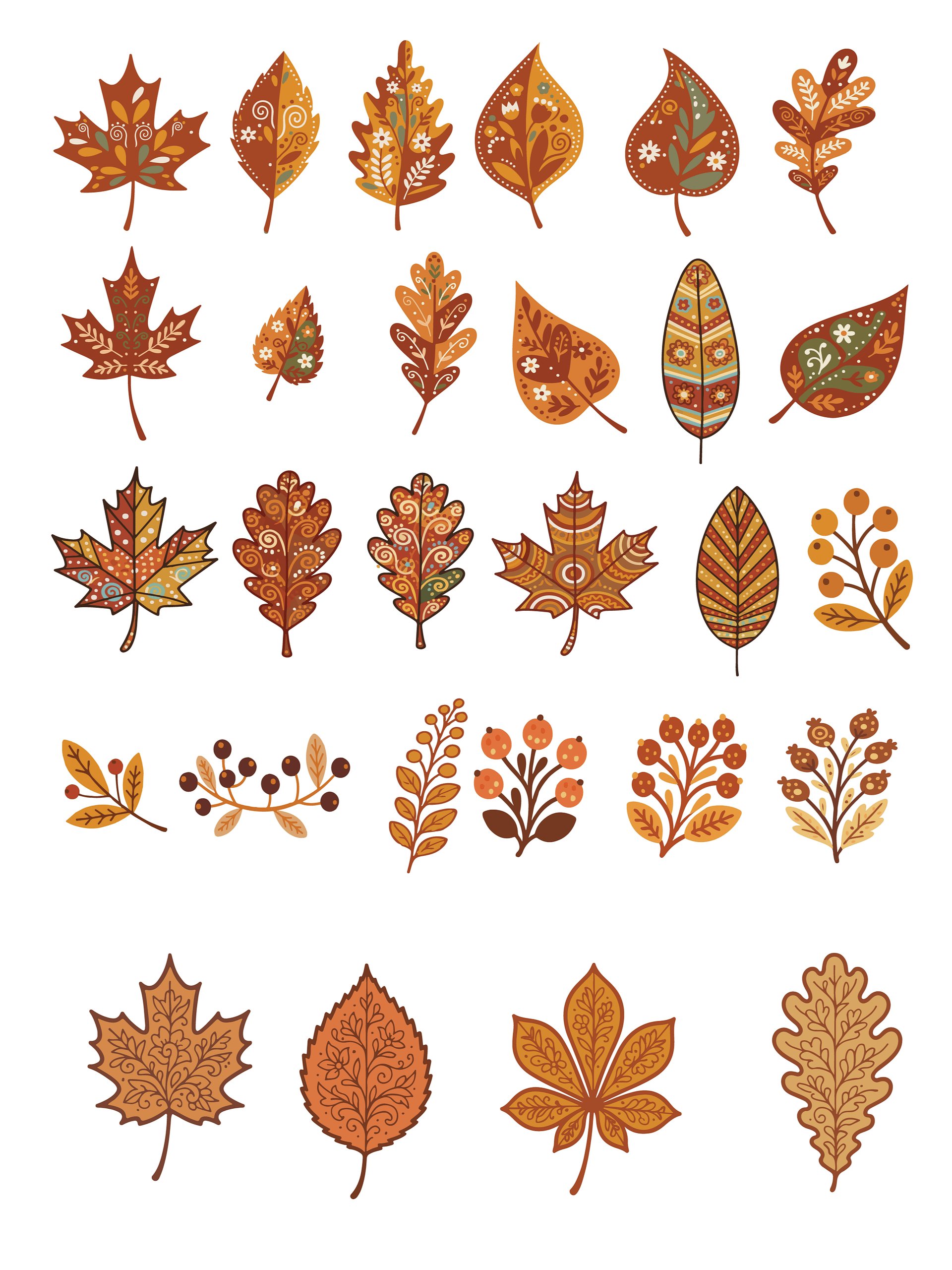 Abstract Leaves SVG PNG AI Files | Botanical Cutout Silhouettes | Digital Leaf Clipart | Organic Foliage Vector Pack | Modern Nature Graphic product image (2)