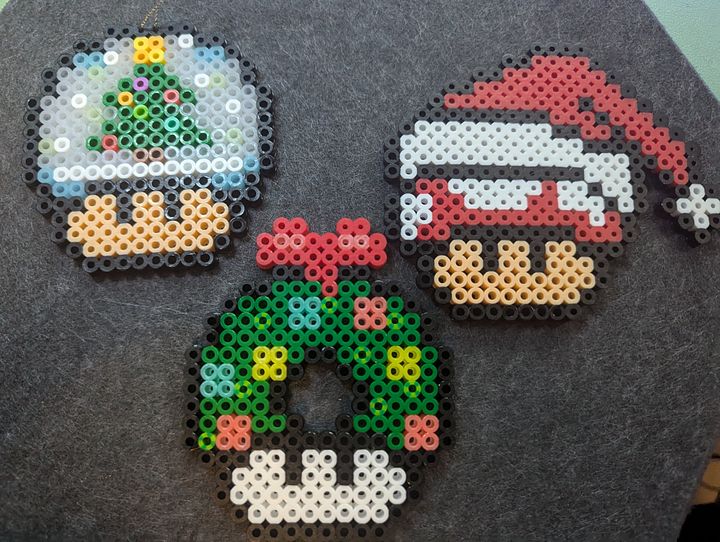 Holiday Mushroom Ornaments Set of 3 product image (1)