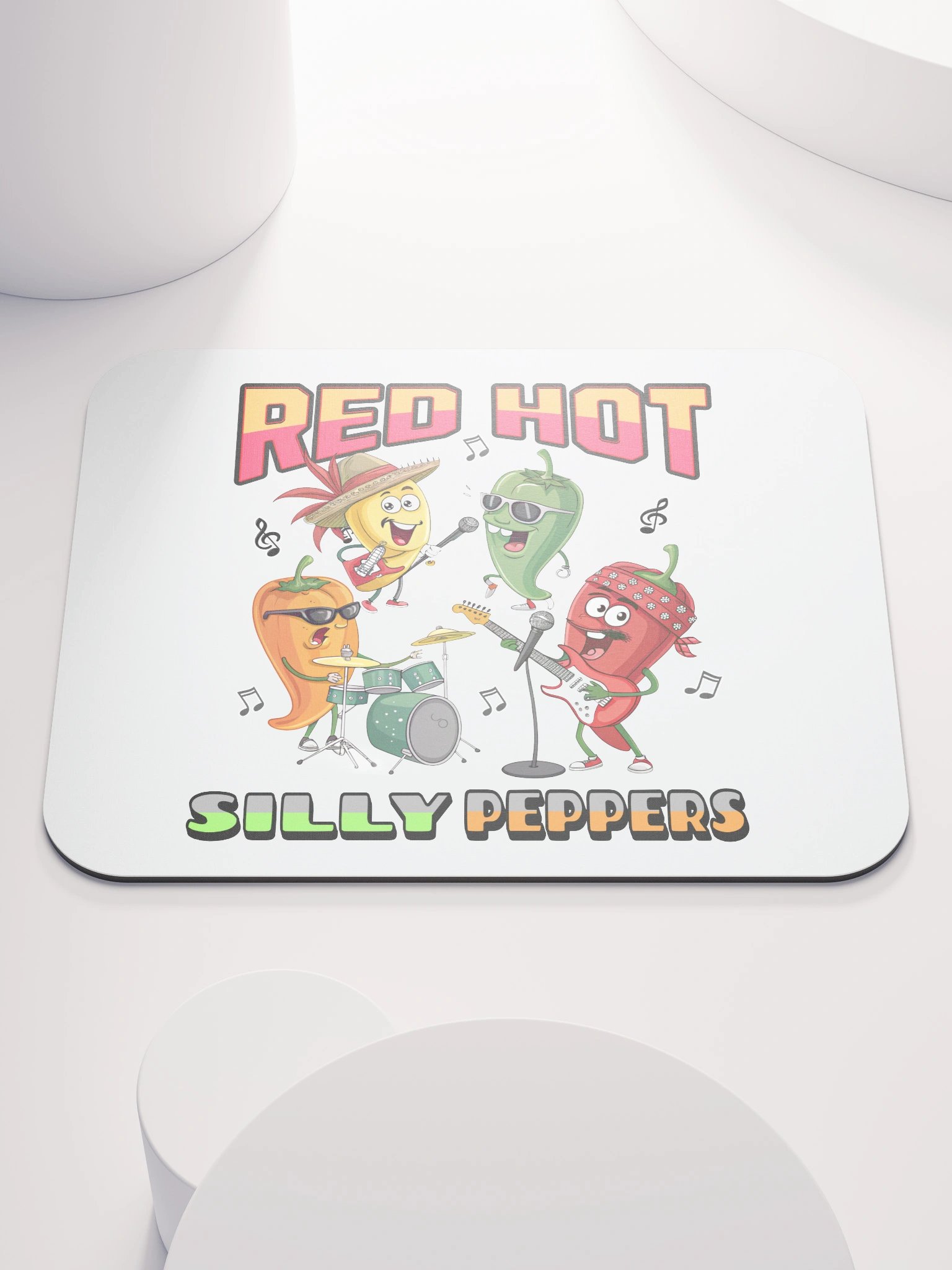 Red Hot Silly Peppers Music Mouse Pad product image (1)