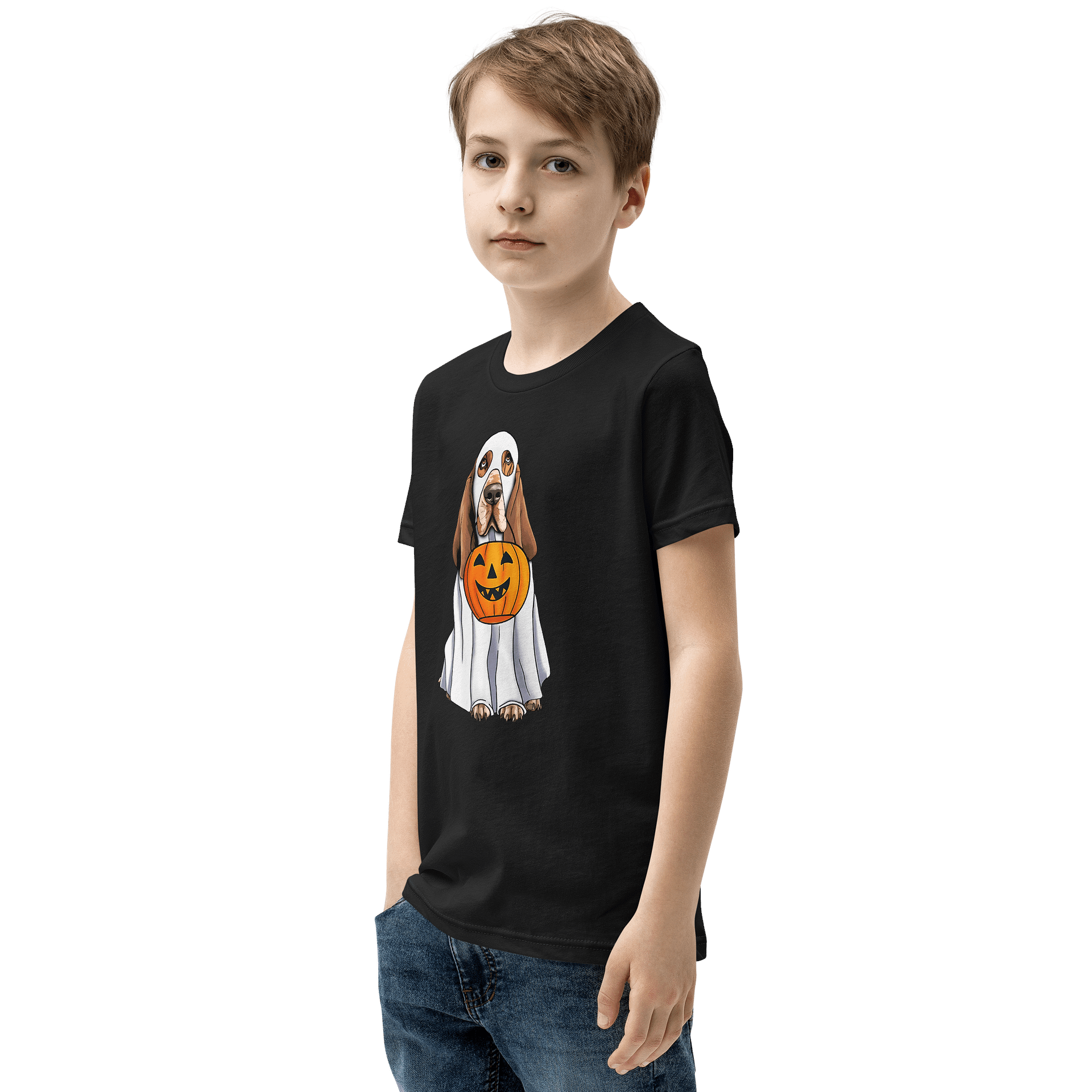 Halloween Basset Hound(Red 2) Youth T-Shirt product image (4)