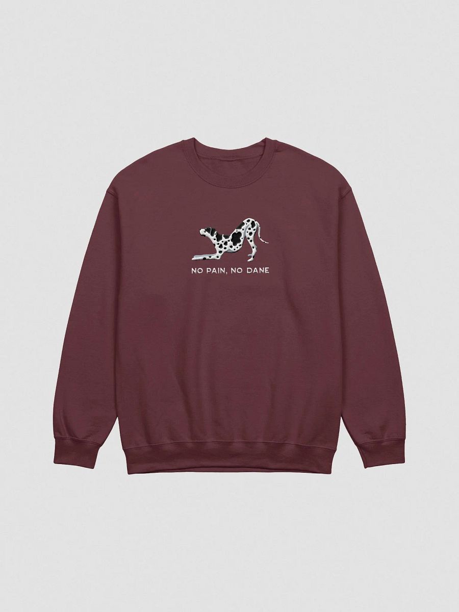 No Pain, No Dane Sweatshirt (Embroidered) of a Great Dane(Harlequin) product image (4)