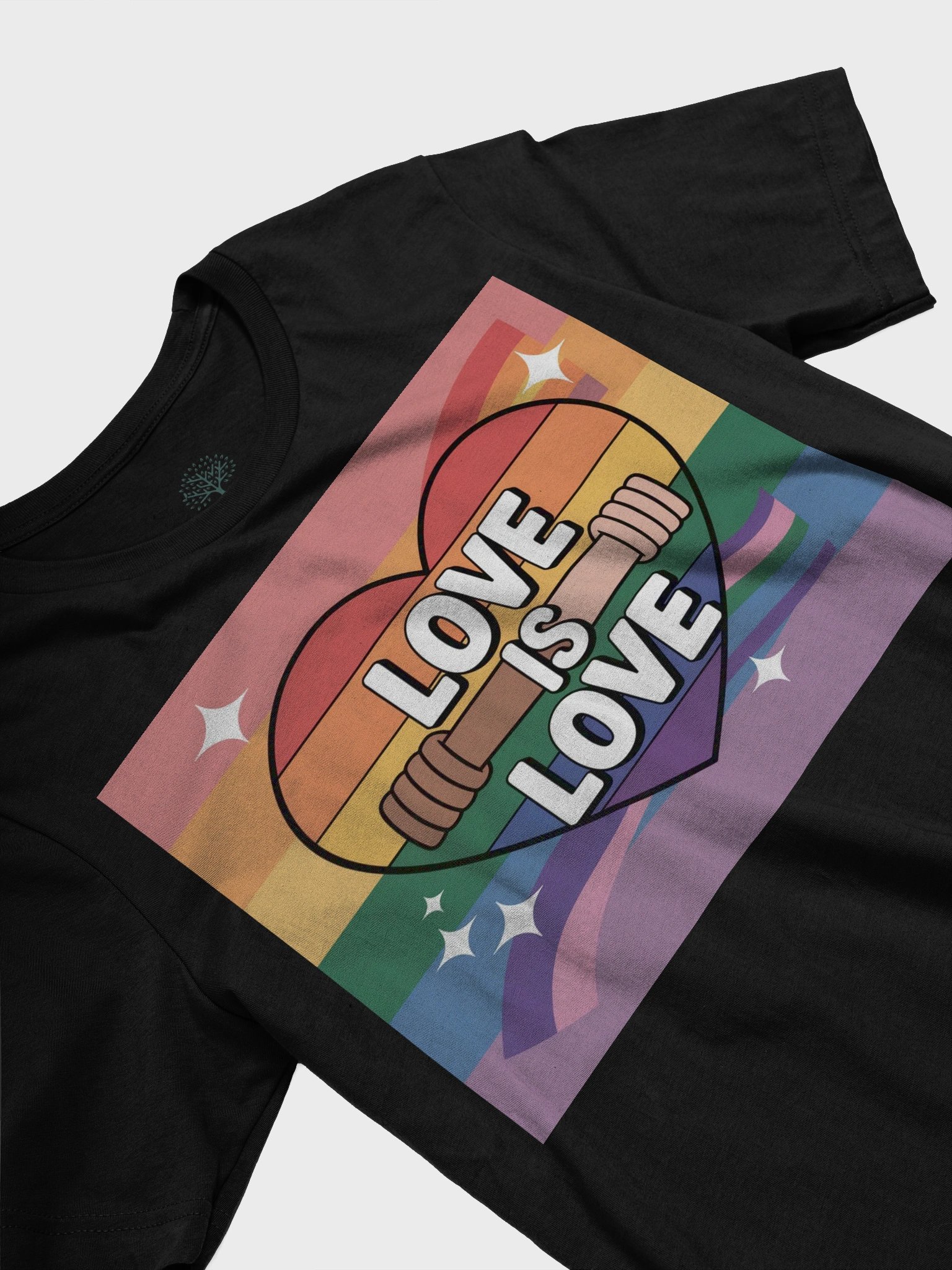 Unisex 'Love Is Love' Rainbow Heart Pride T-Shirt by Graphic Grove product image (25)