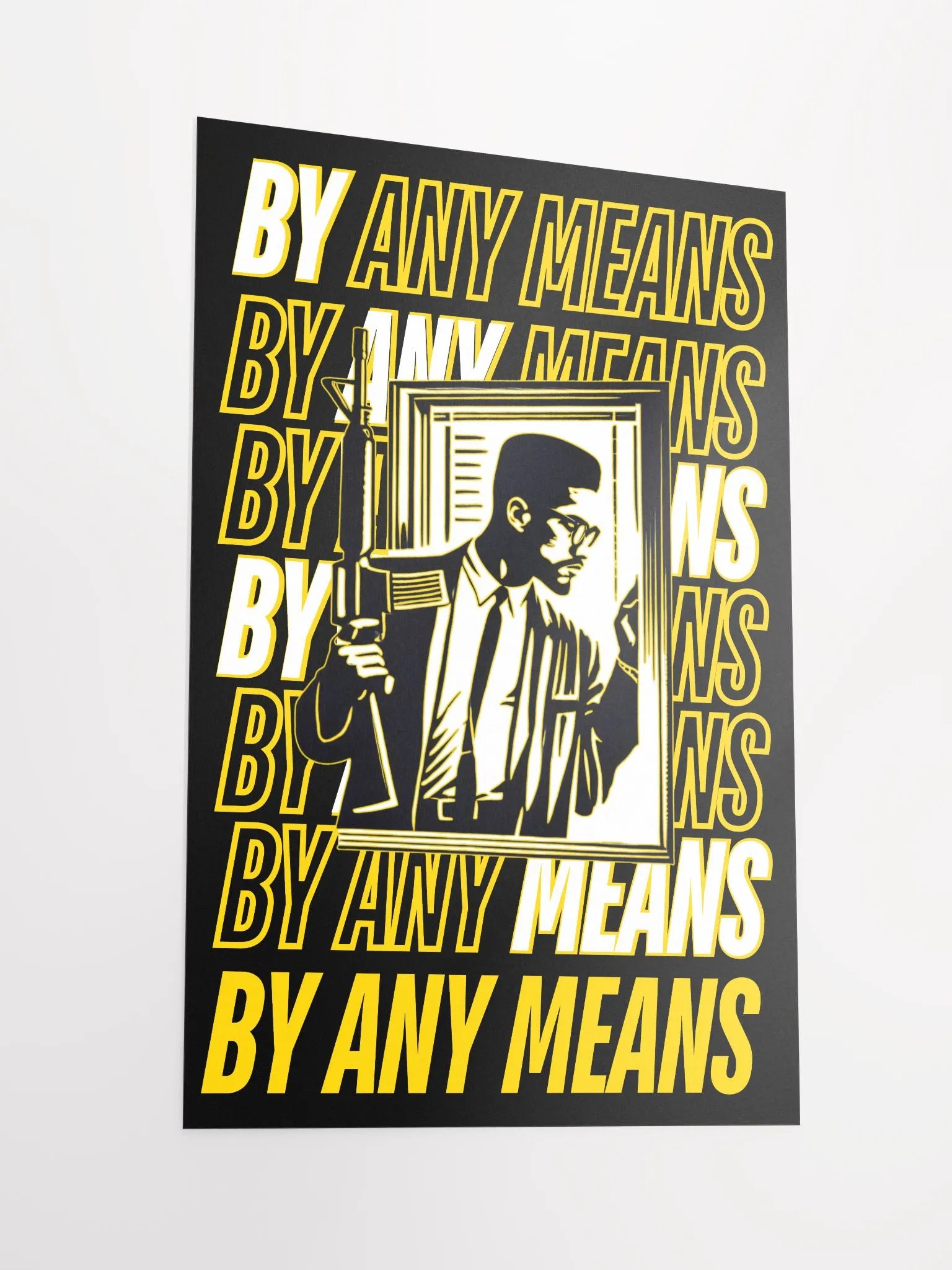 MALCOLM X BY ANY MEANS POSTER (GOLD) product image (6)