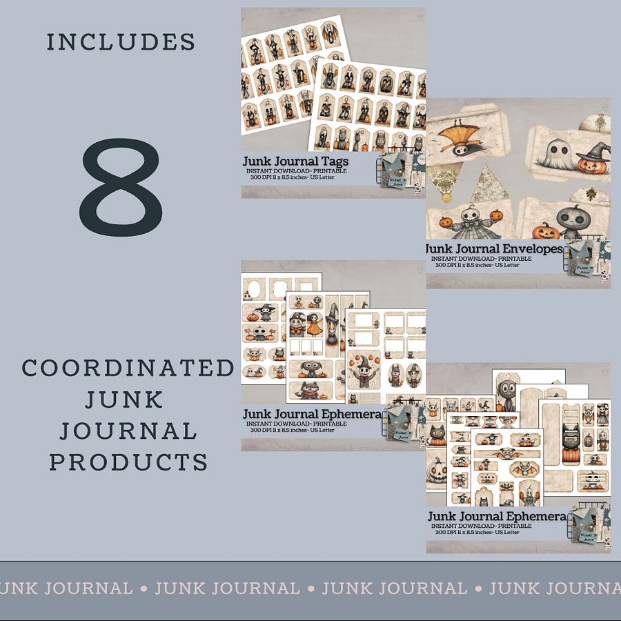 Spooky Halloween - Junk Journal Bundle V7 product image (3)