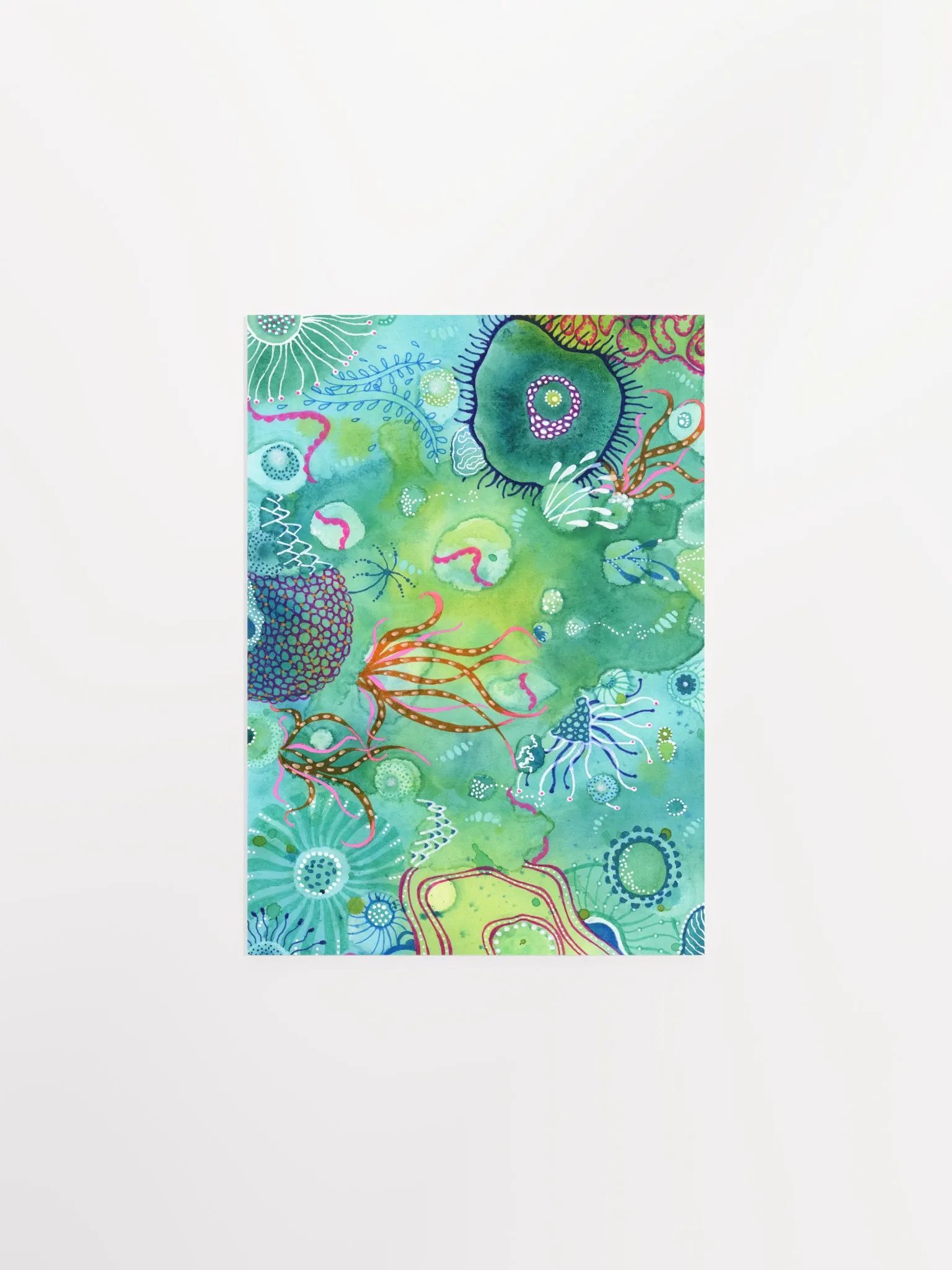 Ocean Coral Vibrant Matte Poster Print product image (2)