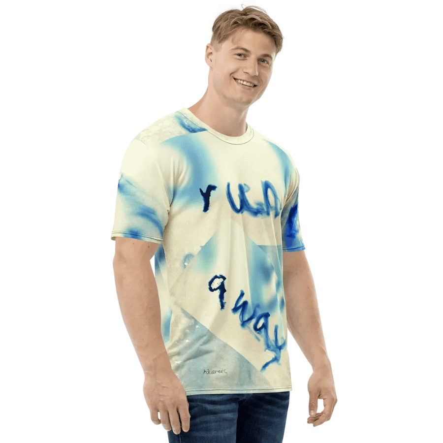 h3llomarc watercolor design "wanna run away" Crew Neck T-Shirt product image (5)