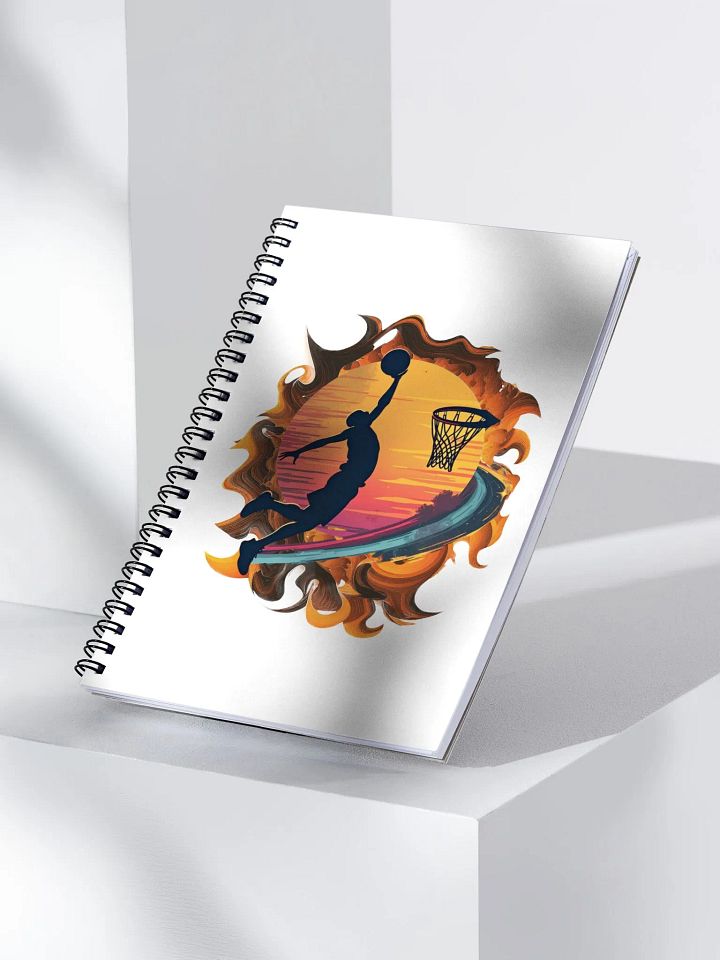 Space Shooter Basketball Sunset Slam Spiral Notebook product image (2)