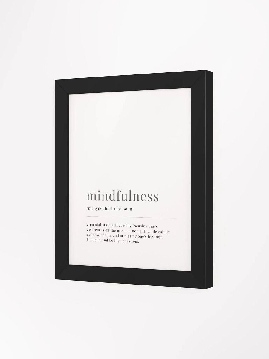 Mindfulness Definition Framed Print product image (3)