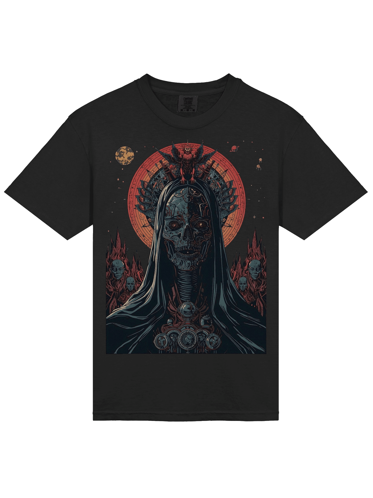 Neon Gothic Skull Heavyweight T-Shirt product image (4)