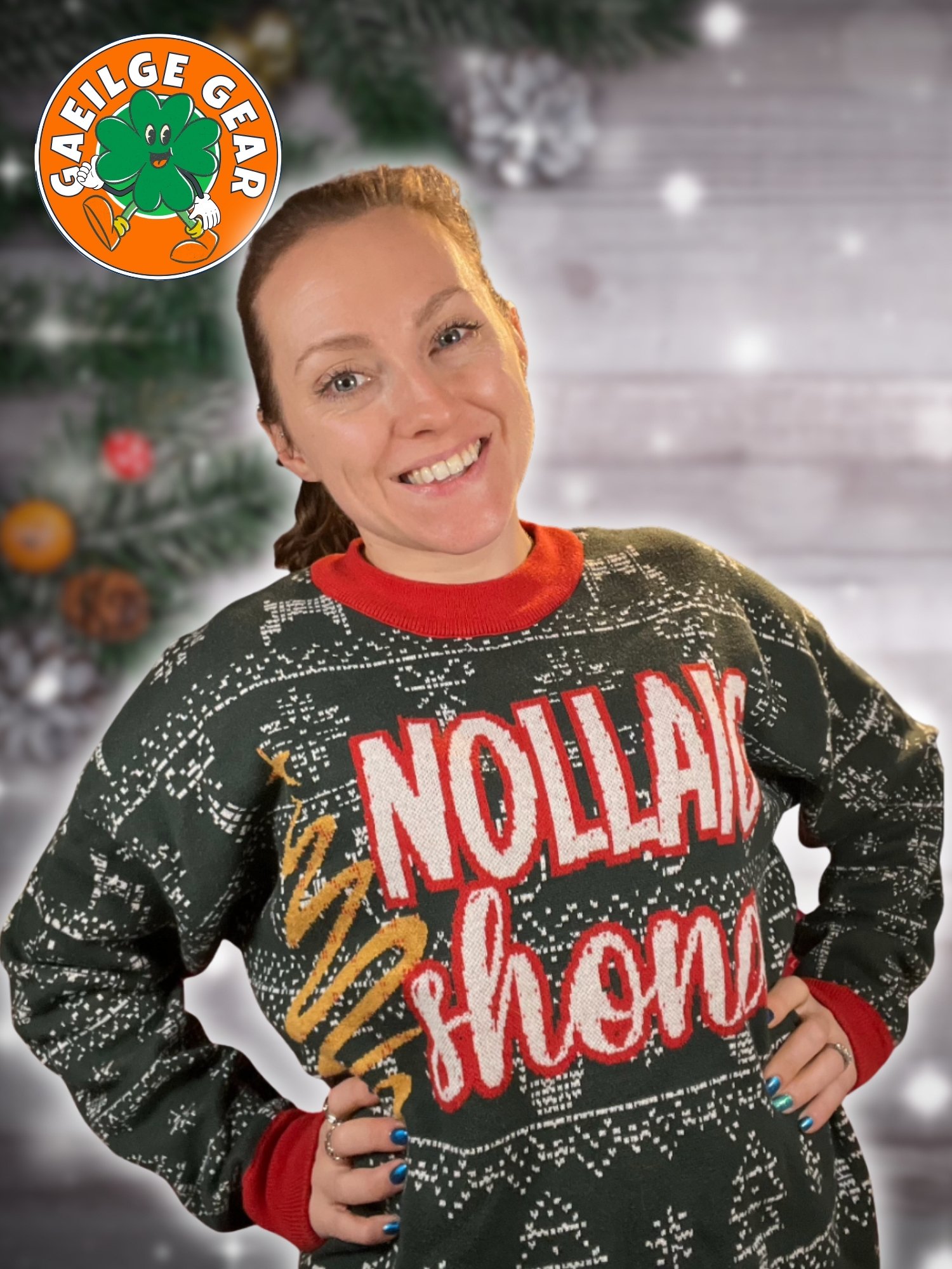 Irish Language Christmas Jumper - Happy Christmas in Irish / Gaeilge / Gaelic product image (2)