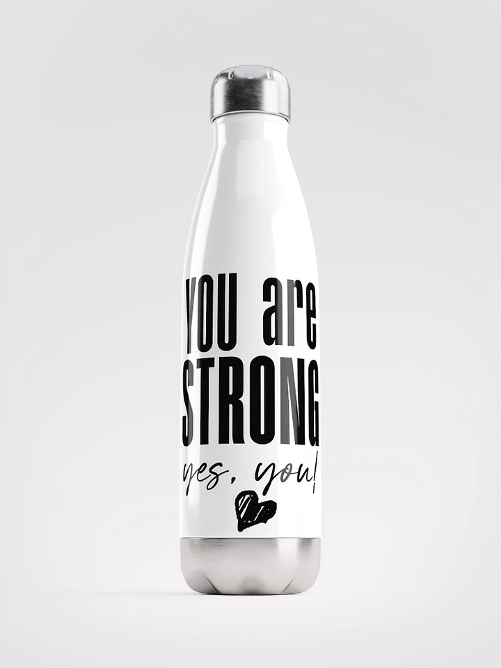 You are Strong Stainless Steel Bottle - white product image (1)