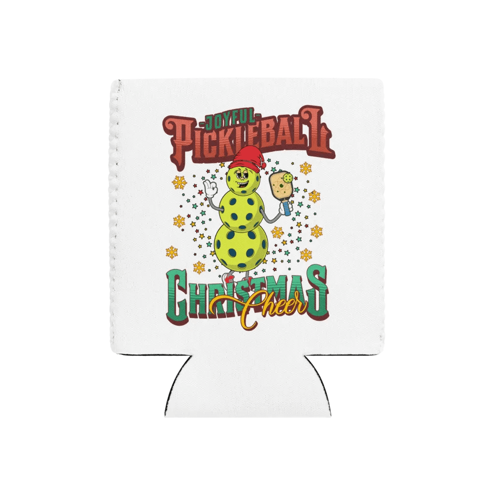 Joyful Pickleball Christmas Cheer Snowman Can Cooler product image (1)